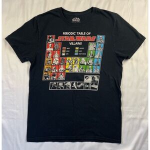 Star Wars‎ Periodic Table Of Villains Tee Shirt Black Size Small Short Sleeve